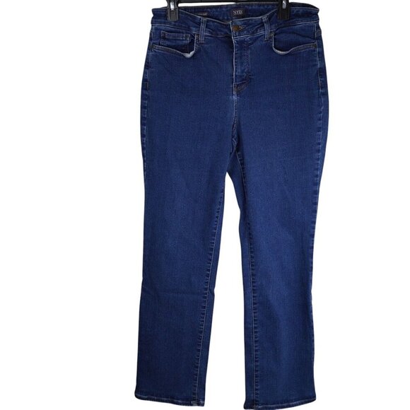 NYDJ Womens‎ Marilyn Straight-Leg High-Waist Jeans Medium Wash Size 14 - Picture 5 of 13